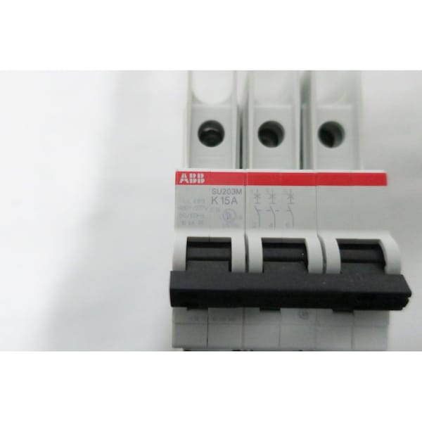 Abb 3P 15A AMP 277/480V-AC MINIATURE CIRCUIT BREAKER - SU203M-K15 2CDS 273 337 R0457