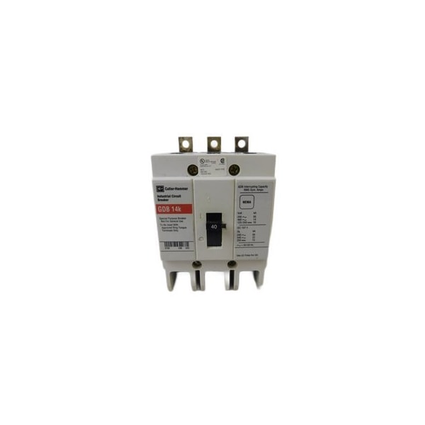 Eaton Molded Case Breakers MCCBs GDB 3P 40A 120V 50/60Hz 3Ph G Frame - GDB3040D
