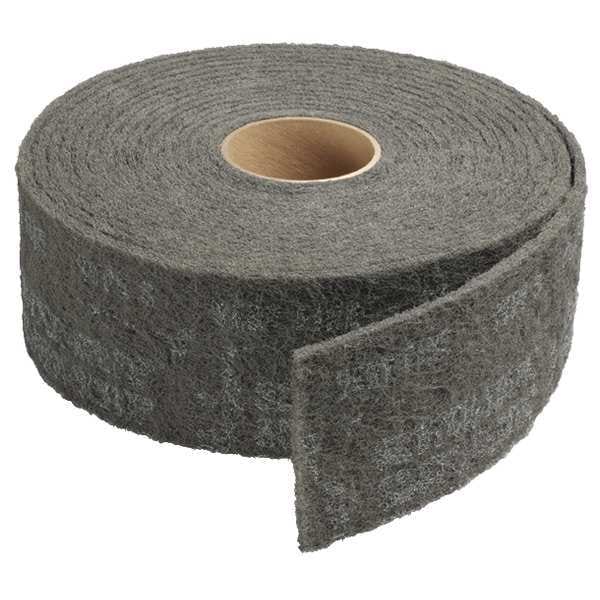 Rollo abrasivo Scotch-Brite, 4" de ancho x 30 pies de largo, Carburo de silicio, paquete de 3 - 7000046266