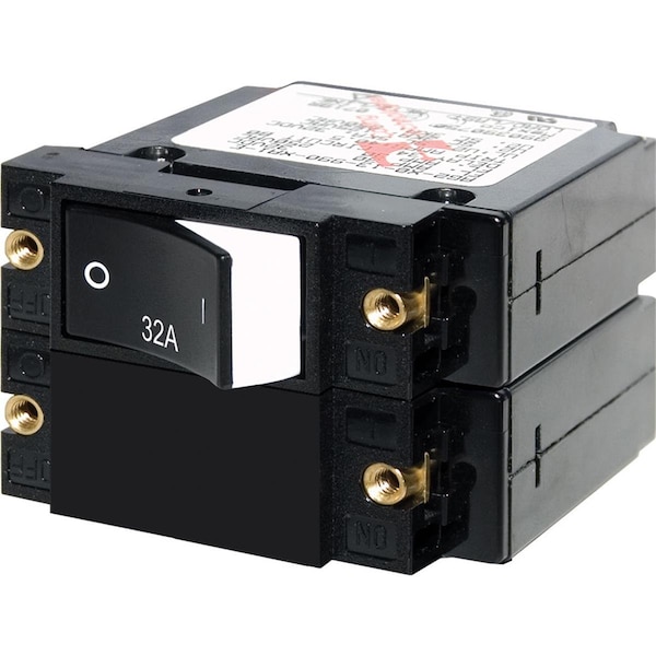 Livewire 32A A-Series Raised Rocker Circuit Breaker - Double Pole - LI3453212