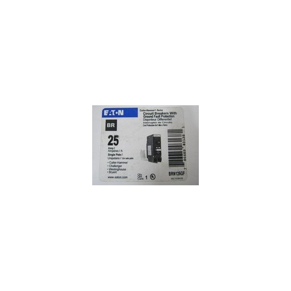 Eaton BR GFCI CIRCUIT BREAKER, PLUG-IN GROUND FAULT CIRCUIT BREAKER, 25 A, 10 KAIC,  - BRN125GF