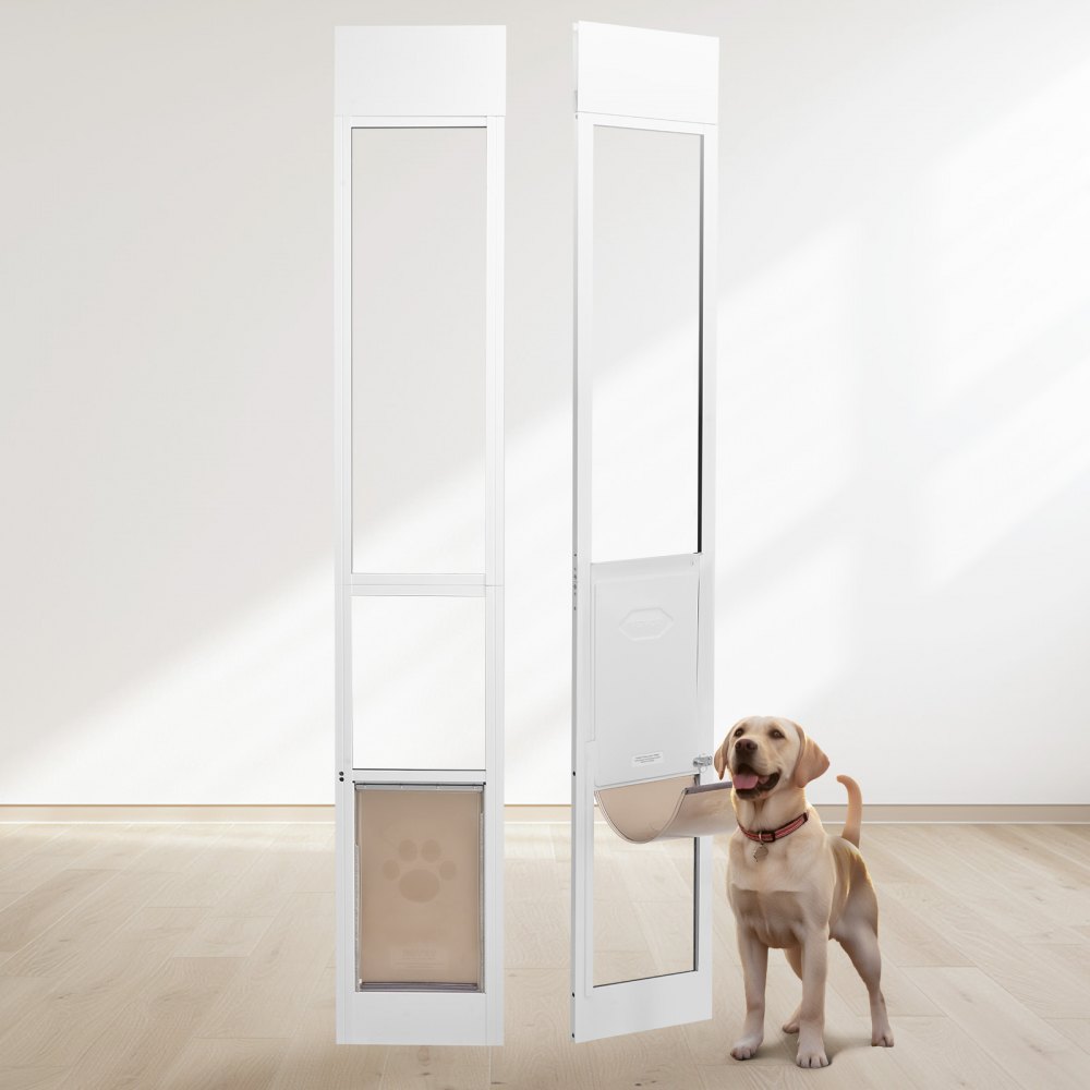 VEVOR Dog Door for Sliding Glass Door 75 7/8"-80 11/16" Adjustable Height L - HDMGMLXCKJBL7R8GZV0