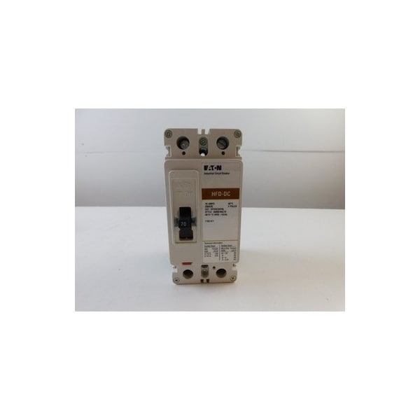 Eaton Molded Case Breakers MCCBs HFD 2P 70A 600V 50/60Hz 2Ph F Frame - HFDDC2070L