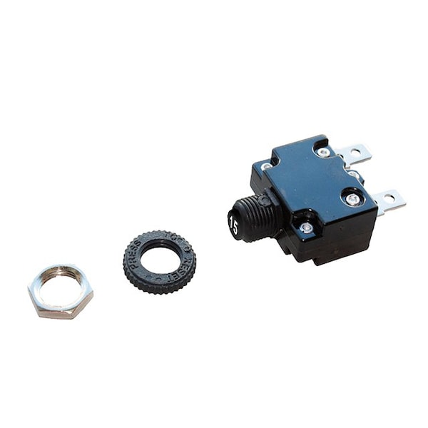 Optifuse Thermal - Push to Reset, 50VDC 250VAC 15A - CBW57-PS-15A-1X