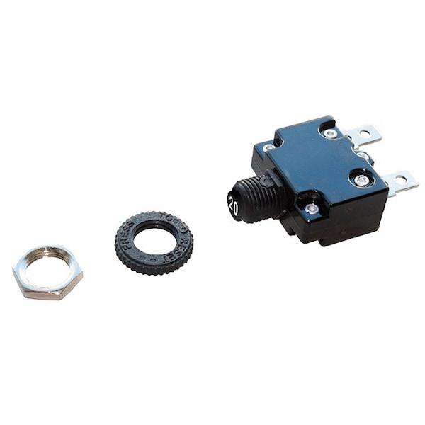 Optifuse Thermal - Push to Reset, 50VDC 250VAC 20A - CBW57-PS-20A-1X