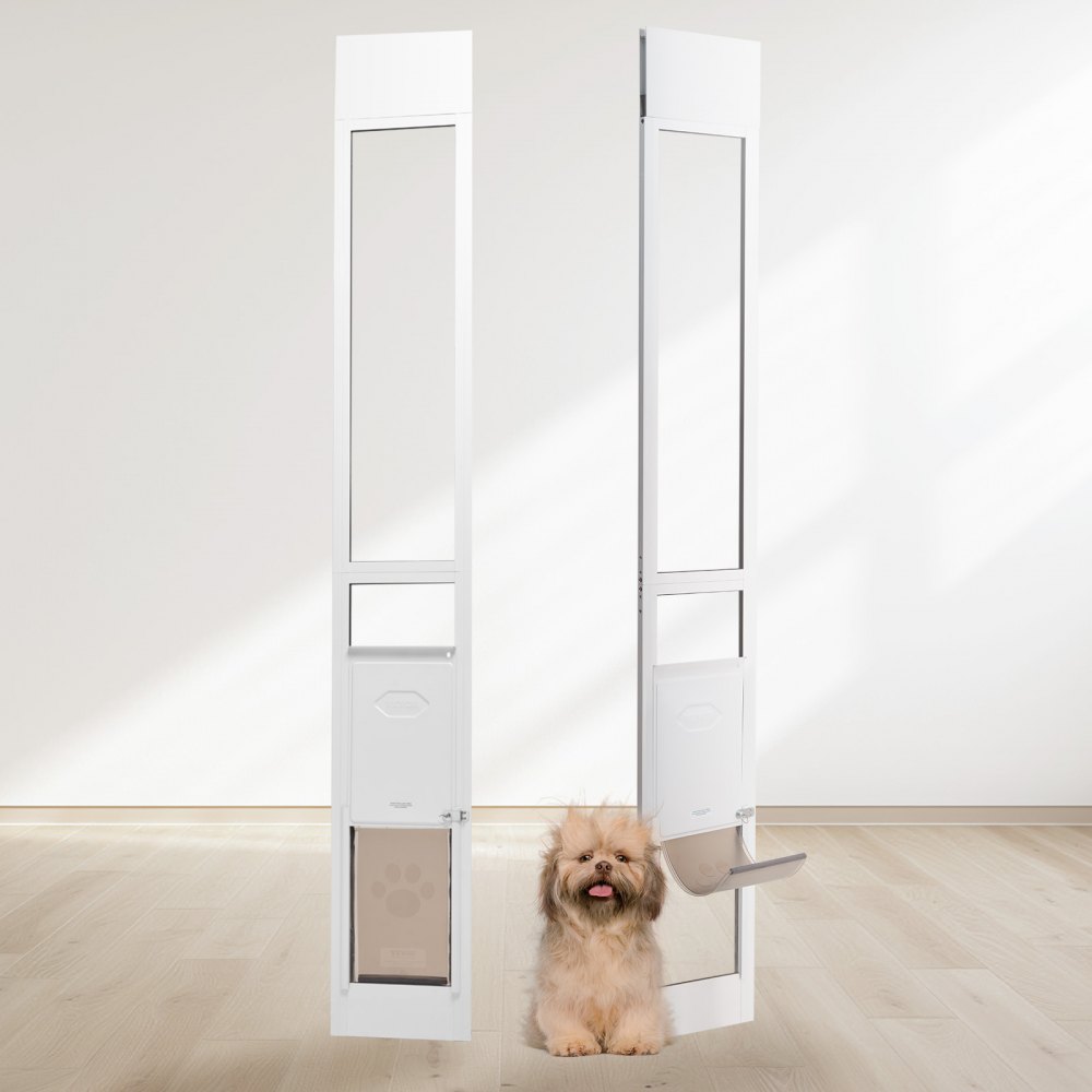 VEVOR Dog Door for Sliding Glass Door 75 7/8"-80 11/16" Adjustable Height M - HDMGMLXCKJBLJHZS9V0