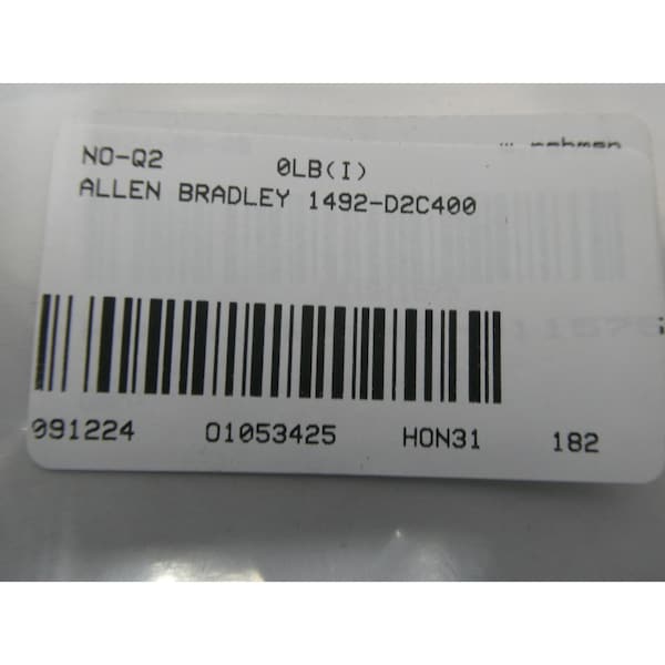 Allen Bradley 2P 40A AMP 440V-AC MINIATURE CIRCUIT BREAKER - 1492-D2C400