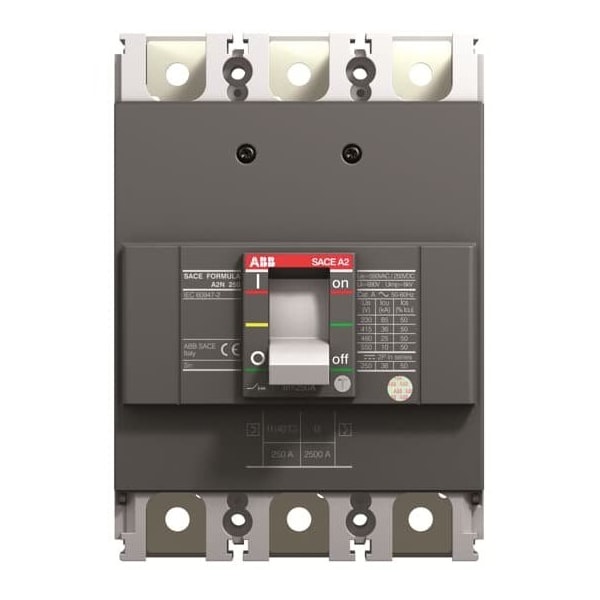 Abb Circuit Breaker, A2A Series, 225A, 2 Pole, 240V AC, 10kA - A2A225TW