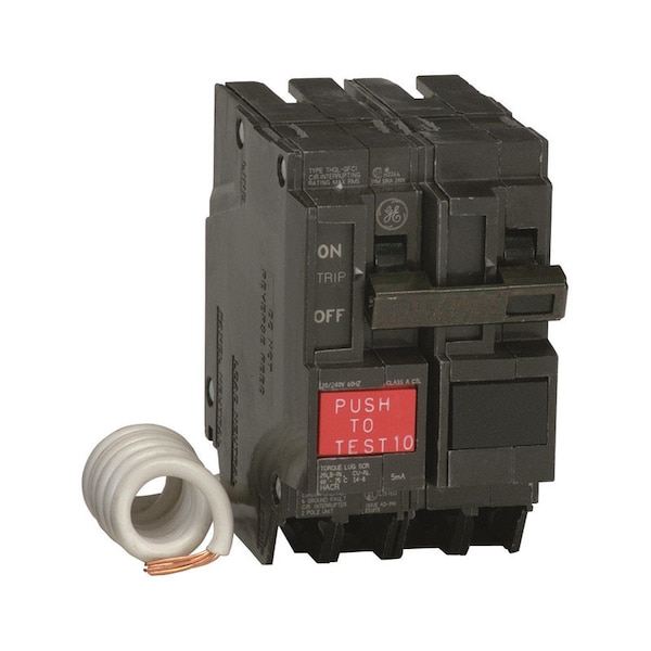 Ge Circuit Breaker, THQL Series, 30A, 2 Pole, 120/240V AC, 10kA at 120/240V AC - THQL2130GFTP