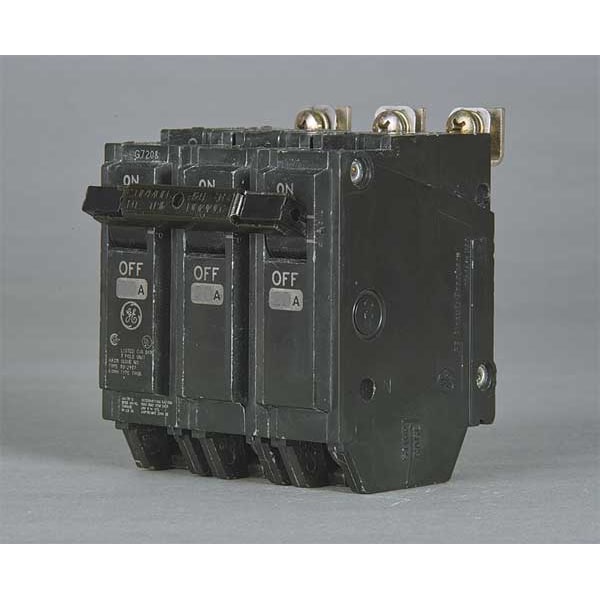 Ge Miniature Circuit Breaker, THHQB Series, 60A, 3 Pole, 240V AC, 22kA at 240V AC - THHQB32060