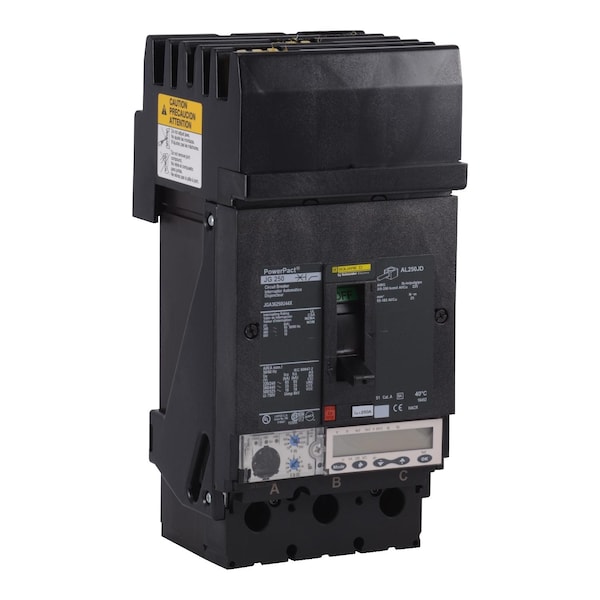 Schneider Electric Molded Case Circuit Breaker, JGA Series, 250A, 3 Pole, 600V AC, 65kA at 240V AC - JGA36250U44X