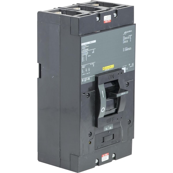 Square D Molded Case Circuit Breaker, LAP Series, 250A, 3 Pole, 600V AC, 42kA at 240V AC - LAP36225MB