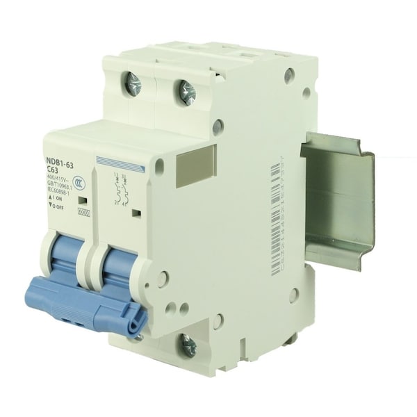 Automation Systems Interconnect 60 Amp Mini Circuit Breaker, 2 Pole, C Trip Curve - NDB1-63C63-2