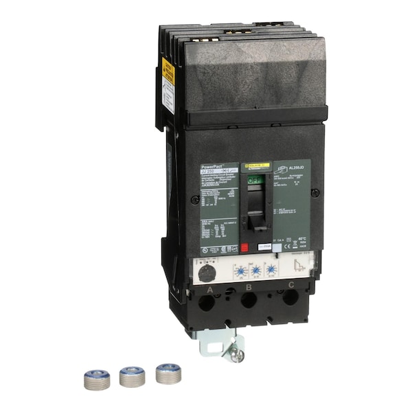 Schneider Electric Molded Case Circuit Breaker, JJA Series, 250A, 3 Pole, 600V AC, 100kA at 240V AC - JJA36250U33X