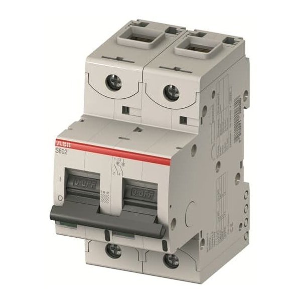 Abb Miniature Circuit Breaker, S802 Series, 25A, 2 Pole, Not Rated, 50kA, B Curve - S802S-UCB125
