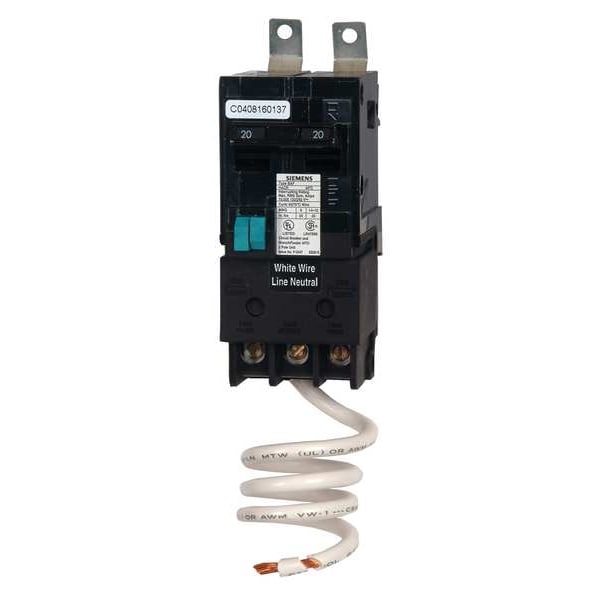 Siemens Miniature Circuit Breaker, BAF Series, 15A, 2 Pole, 120/240V AC, 10kA at 120/240V AC - B215AF