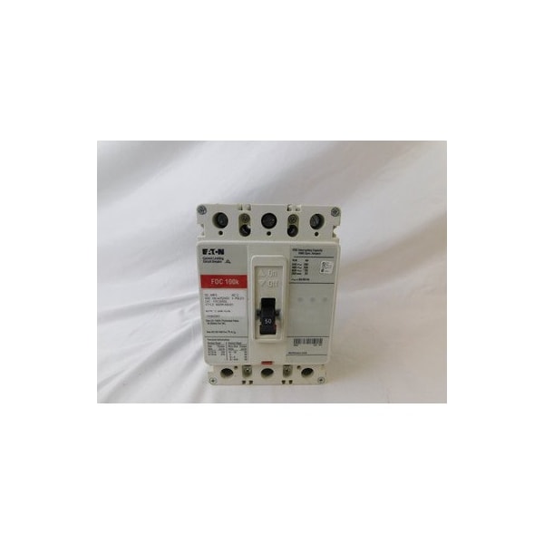 Eaton Molded Case Breakers MCCBs FDC 3P 50A 600V 50/60Hz 3Ph F Frame - FDC3050L
