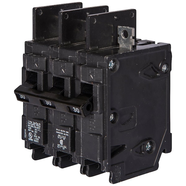Siemens Miniature Circuit Breaker, BQ Series, 60A, 3 Pole, 240V AC, 10kA at 240V AC - BQ3B060