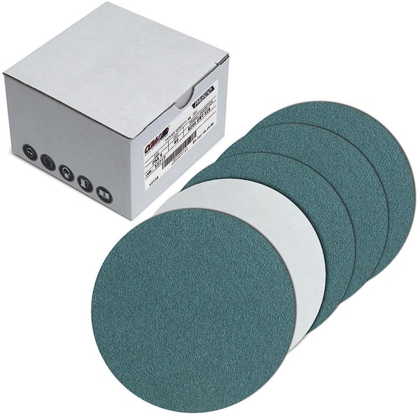 Cgw Abrasivos R205 Disco abrasivo recubierto PSA flexible Premium con AYUDA PARA RECTIFICADO, disco de 5 pulgadas de diámetro, 60 granos, grano medio - 52717.