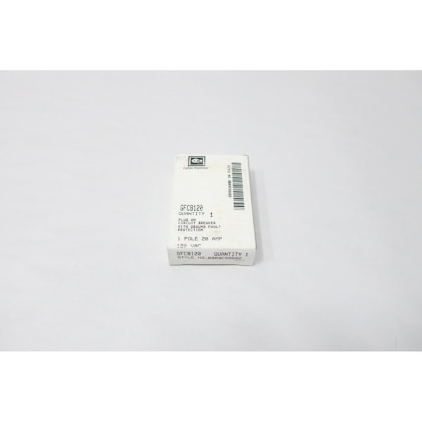 Eaton Cutler-Hammer GROUND FAULT CIRCUIT INTERRUPTER 20A AMP 120V-AC MINIATURE CIRCUIT BREAKER - GFCB120