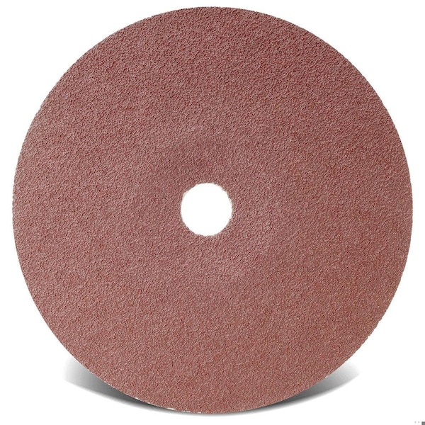 Disco abrasivo recubierto estándar de Cgw Abrasives, 5 pulgadas de diámetro, agujero central de 7/8 pulgadas, 80 granos, grado fino, óxido de aluminio Abr - 48026.