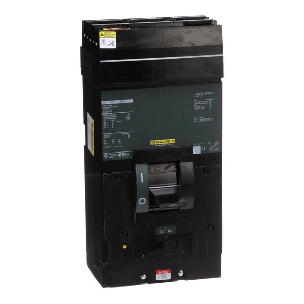 Square D Molded Case Circuit Breaker, LH Series, 400A, 3 Pole, 600V AC, 65kA at 240V AC - LH36400