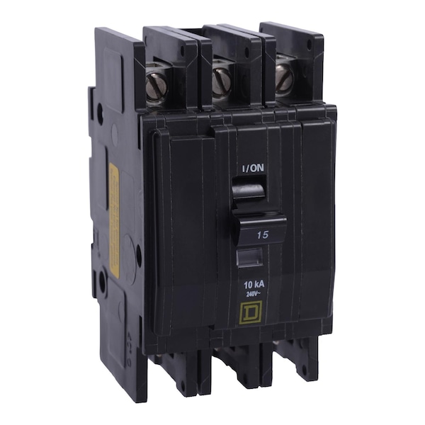Square D Miniature Circuit Breaker, QOU Series, 40A, 3 Pole, 120/240V AC, 10kA at 120/240V AC - QOUQ340