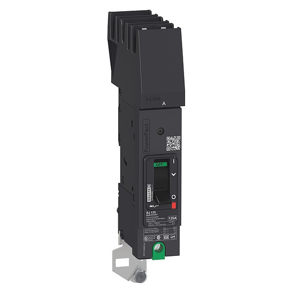 Square D Molded Case Circuit Breaker, BJA Series, 20A, 1 Pole, 347/600V AC, 100kA at 240V AC, B Curve - BJA160201