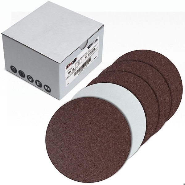 Disco abrasivo recubierto con adhesivo de primera calidad XA517 Flexible de Cgw Abrasives, disco de 5 pulgadas de diámetro, 100 granos, grado fino, óxido de aluminio - 52641