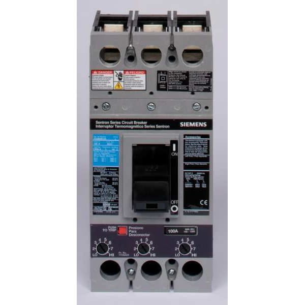 Siemens Molded Case Circuit Breaker, FXD6-A Series, 250A, 3 Pole, 600V AC, 22kA at 600V AC - FXD63B250