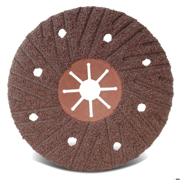 Disco abrasivo recubierto semirrígido abovedado tipo 29 de Cgw Abrasives, 4-1/2 pulgadas de diámetro, agujero central de 7/8 pulgadas, grano 16, grado grueso - 35830.