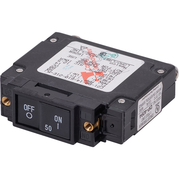 Blue Sea Systems Circuit Breaker, 50A, 1 Pole, Not Rated, 10kA - 7445