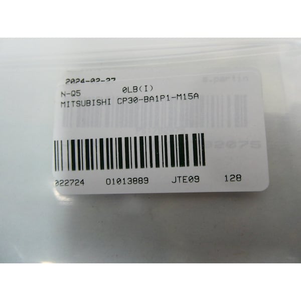Mitsubishi Circuit Breaker, 15A, 1 Pole, 250V AC - CP30-BA