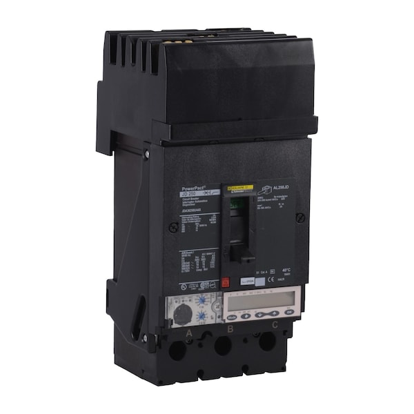 Schneider Electric Molded Case Circuit Breaker, JDA Series, 250A, 3 Pole, 600V AC, 25kA at 240V AC - JDA36250U44X
