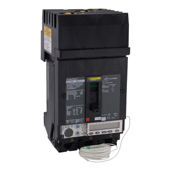 Schneider Electric Molded Case Circuit Breaker, HJA Series, 100A, 3 Pole, 600V AC, 100kA at 240V AC - HJA36100U54X