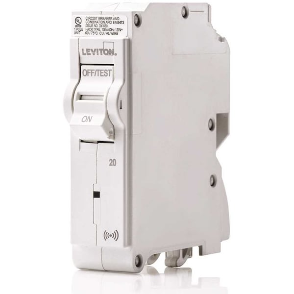 Leviton Circuit Breaker, 20A, 1 Pole, 120V AC, 10kA - R05-LB120-0SR