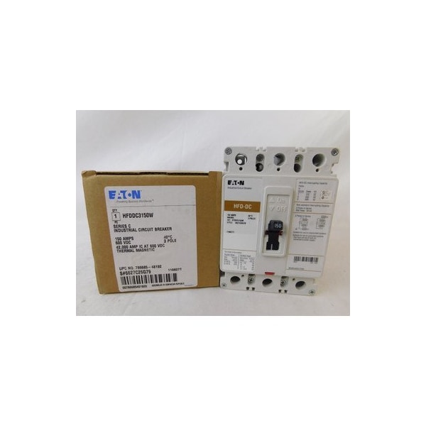 Eaton HFD-DC BREAKER 3P 150A 600VDC NO TERMINALS - HFDDC3150W