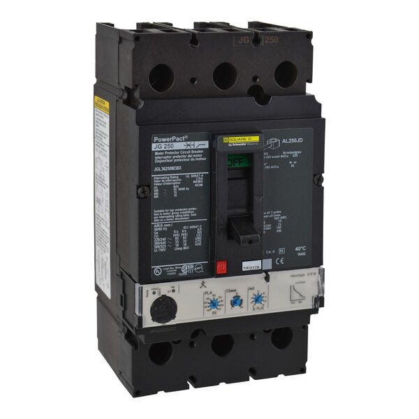 Schneider Electric Molded Case Circuit Breaker, JGL Series, 250A, 3 Pole, 600V AC, 65kA at 240V AC - JGL36250M38X