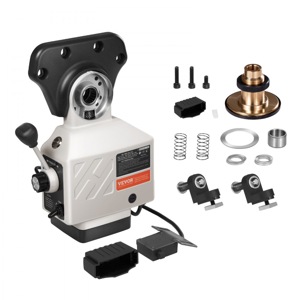 VEVOR X-Axis Power Feed for Milling Machine, 150 in-lb Torque, 0-200RPM Adjustable Rotate Speed 120V Power Table Feed Mill Feeder, for Bridgeport Some Knee Type Mills with a 5/8" End Shaft Diameter - AS-250-150NLXCZDQV1