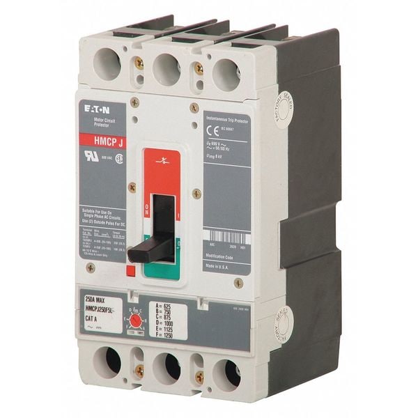 Eaton Molded Case Circuit Breaker, HMCP Series, 50A, 3 Pole, 600V AC, 65kA at 600V AC - HMCPS050K2C