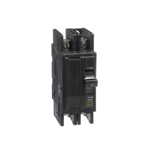 Square D Miniature Circuit Breaker, QOU Series, 70A, 2 Pole, 120/240V AC, 10kA at 120/240V AC - QOU270B