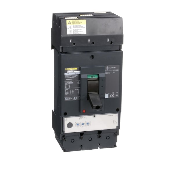 Square D Molded Case Circuit Breaker, LJA Series, 400A, 3 Pole, 600V AC, 100kA at 240V AC - LJA36400U31X