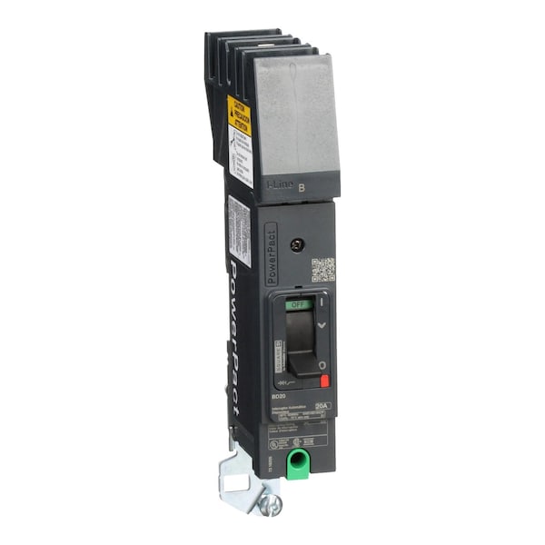 Schneider Electric Molded Case Circuit Breaker, BDA Series, 20A, 1 Pole, 347/600V AC, 25kA at 240V AC, B Curve - BDA160203