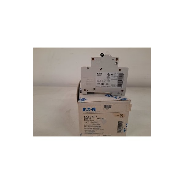 Eaton Miniature Circuit Breakers MCBs FAZ 1P 32A 480V 50/60Hz 1Ph - FAZ-C32/1