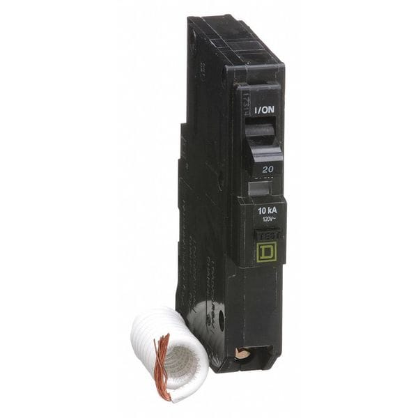 Square D Miniature Circuit Breaker, QO Series, 20A, 1 Pole, 120V AC, 10kA at 120V AC, B Curve - QO120EPD