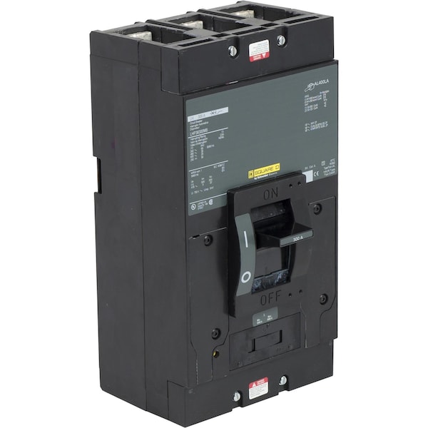Square D Molded Case Circuit Breaker, LHP Series, 300A, 3 Pole, 600V AC, 65kA at 240V AC - LHP36300MB