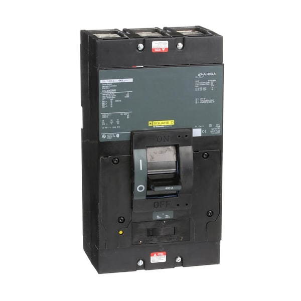 Square D Molded Case Circuit Breaker, LHL Series, 400A, 3 Pole, 600V AC, 65kA at 240V AC - LHL36400MB