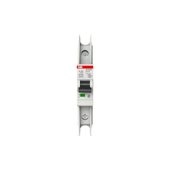Abb Circuit Breaker, SU201 Series, 2A, 1 Pole, 230/277V AC, 10kA, C Curve - SU201M-C2