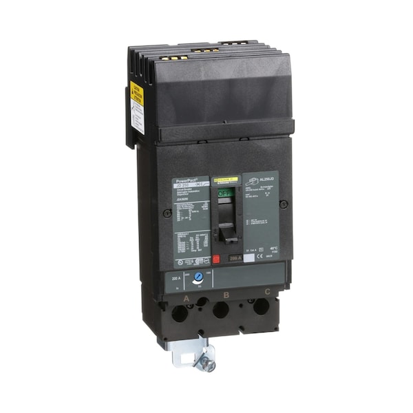 Square D Molded Case Circuit Breaker, JDA Series, 200A, 3 Pole, 600V AC, 25kA at 240V AC - JDA36200
