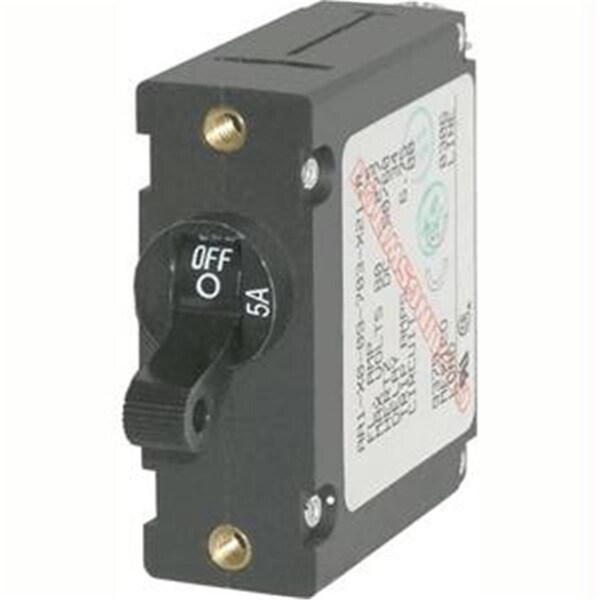 Livewire Blue Sea AC/DC Single Pole Magnetic World Circuit Breaker - Black - 5 Amp - LI3456189